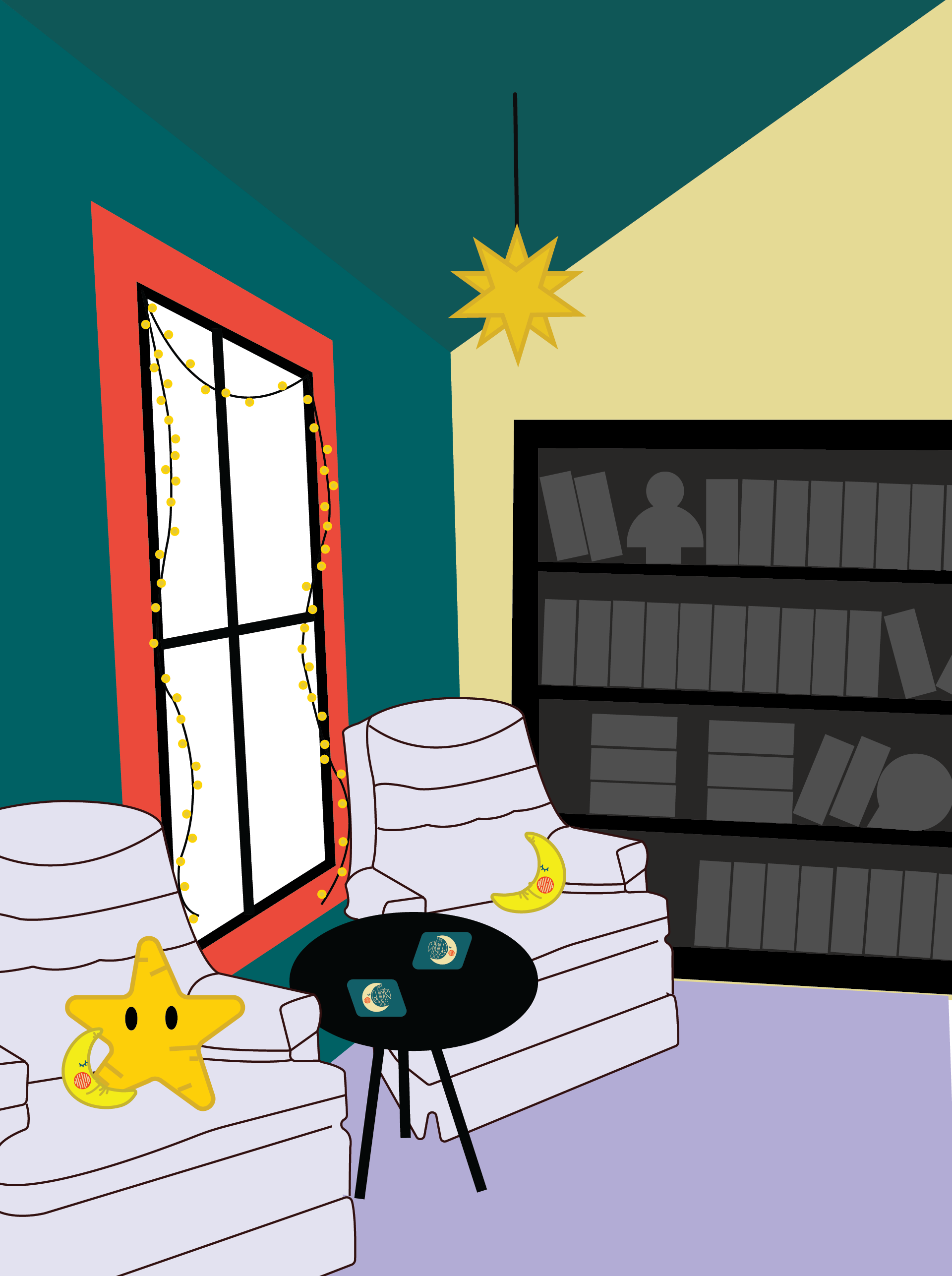 mycauldron2 interior rendering of book nook